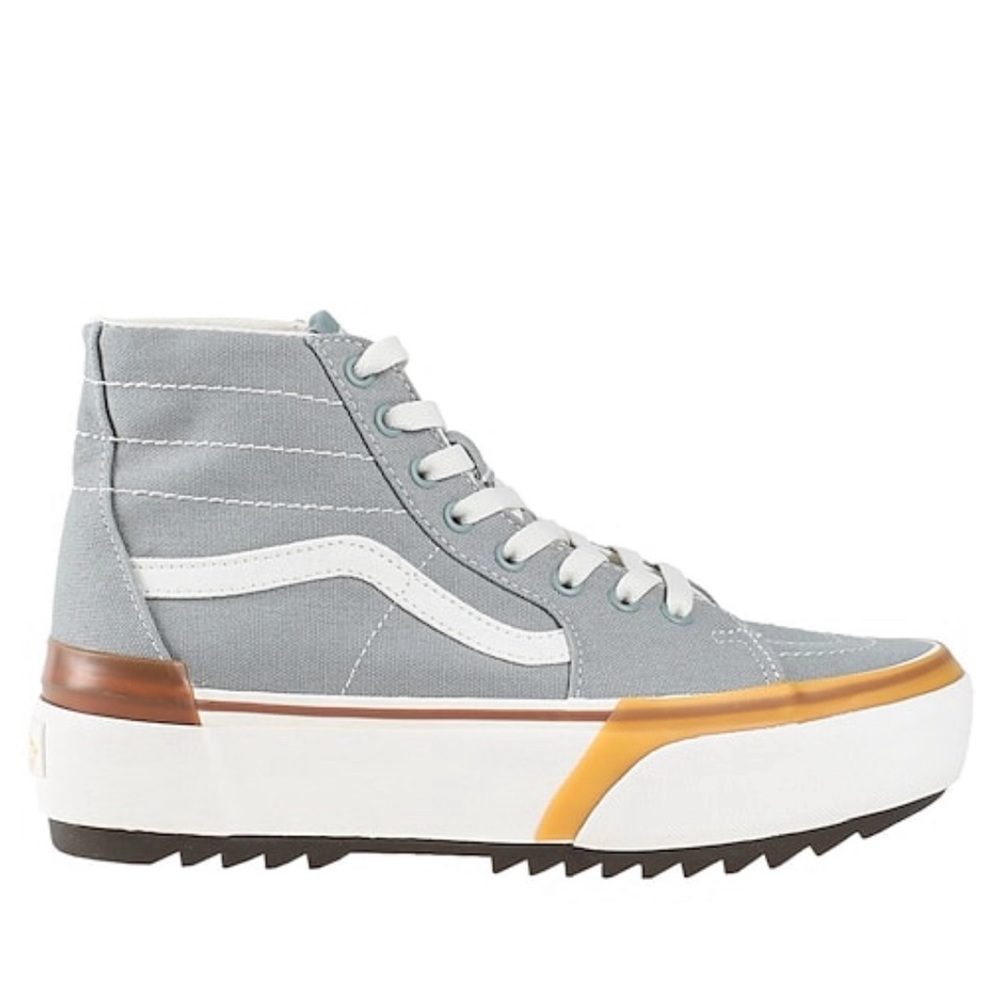 VANS Sk8 Hi Tapered Platform Green Blue Milleu Platform Shoes